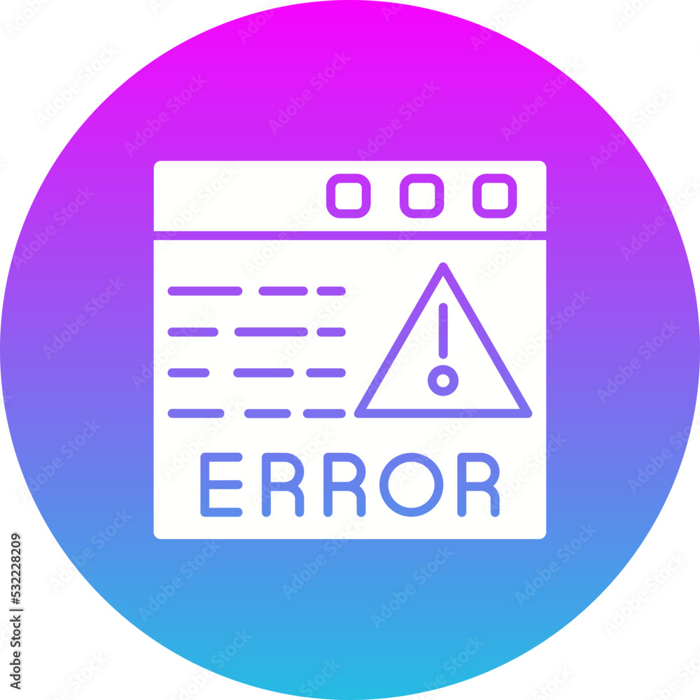 Error Gradient Circle Glyph Inverted Icon Error Gradient Circle Glyph Inverted Icon