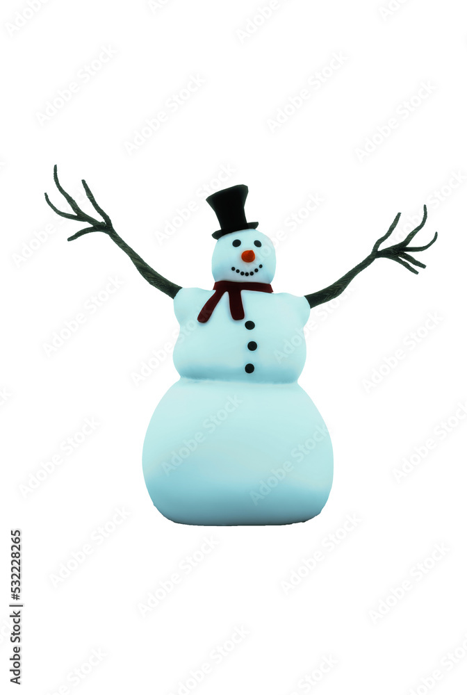 a snowman on a transparent background
