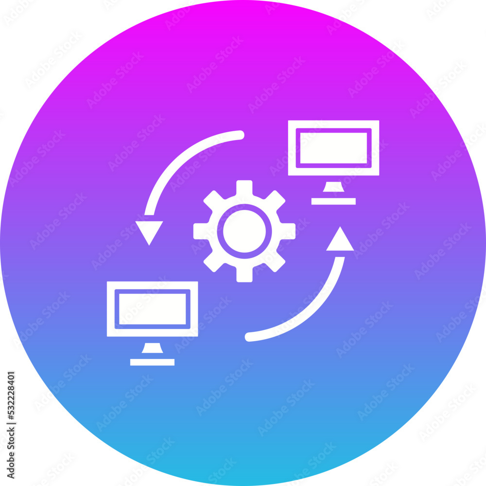 Synchronize Gradient Circle Glyph Inverted Icon Synchronize Gradient Circle Glyph Inverted Icon