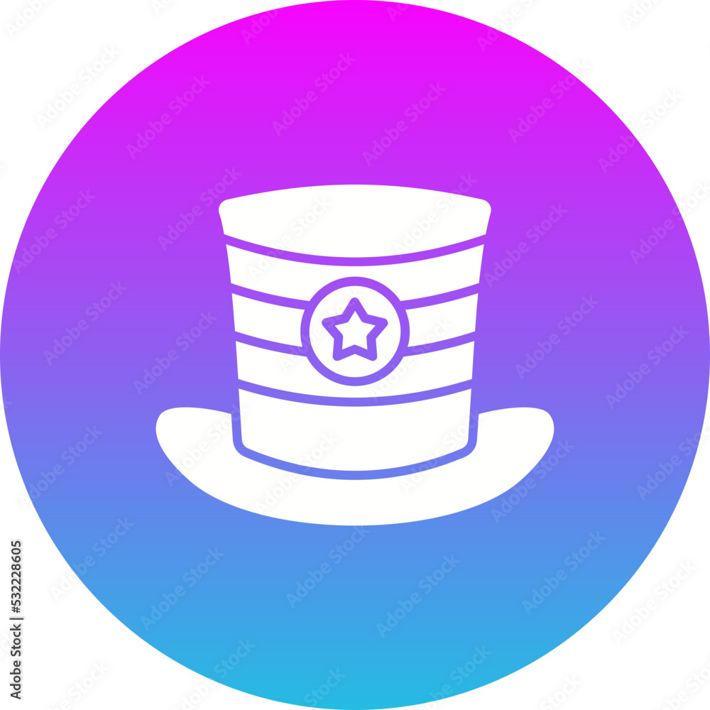 Hat Gradient Circle Glyph Inverted Icon Hat Gradient Circle Glyph Inverted Icon