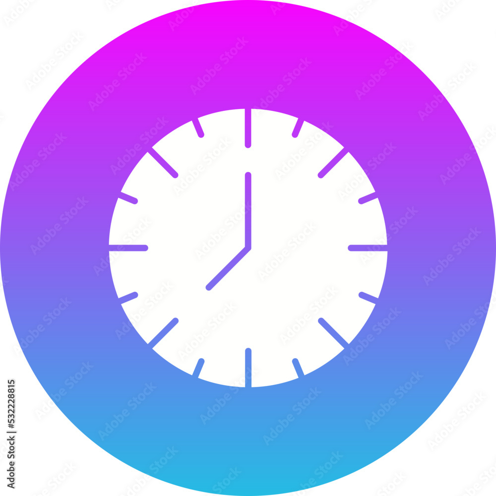 Clock Gradient Circle Glyph Inverted Icon Clock Gradient Circle Glyph Inverted Icon