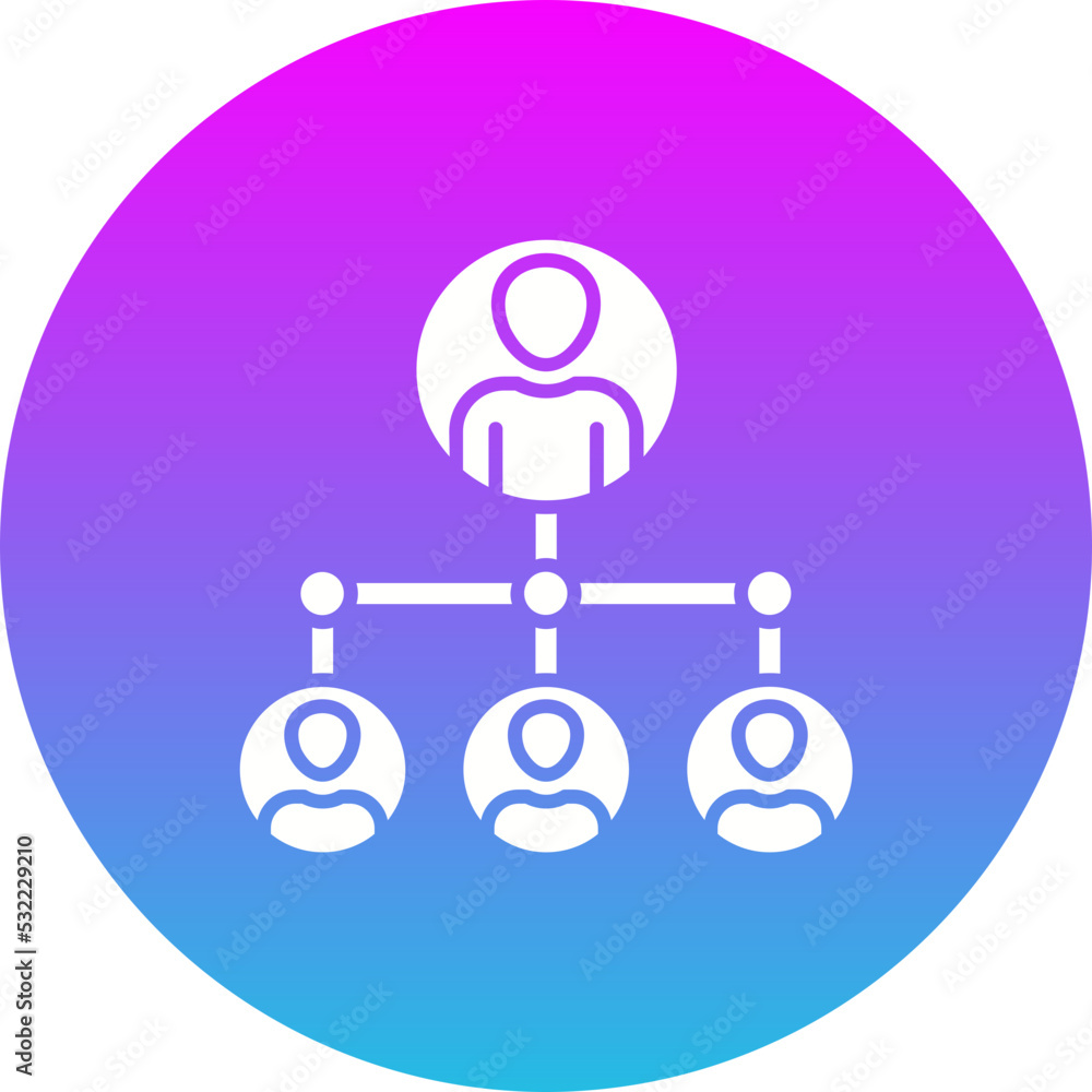 Team Leader Gradient Circle Glyph Inverted Icon Team Leader Gradient Circle Glyph Inverted Icon