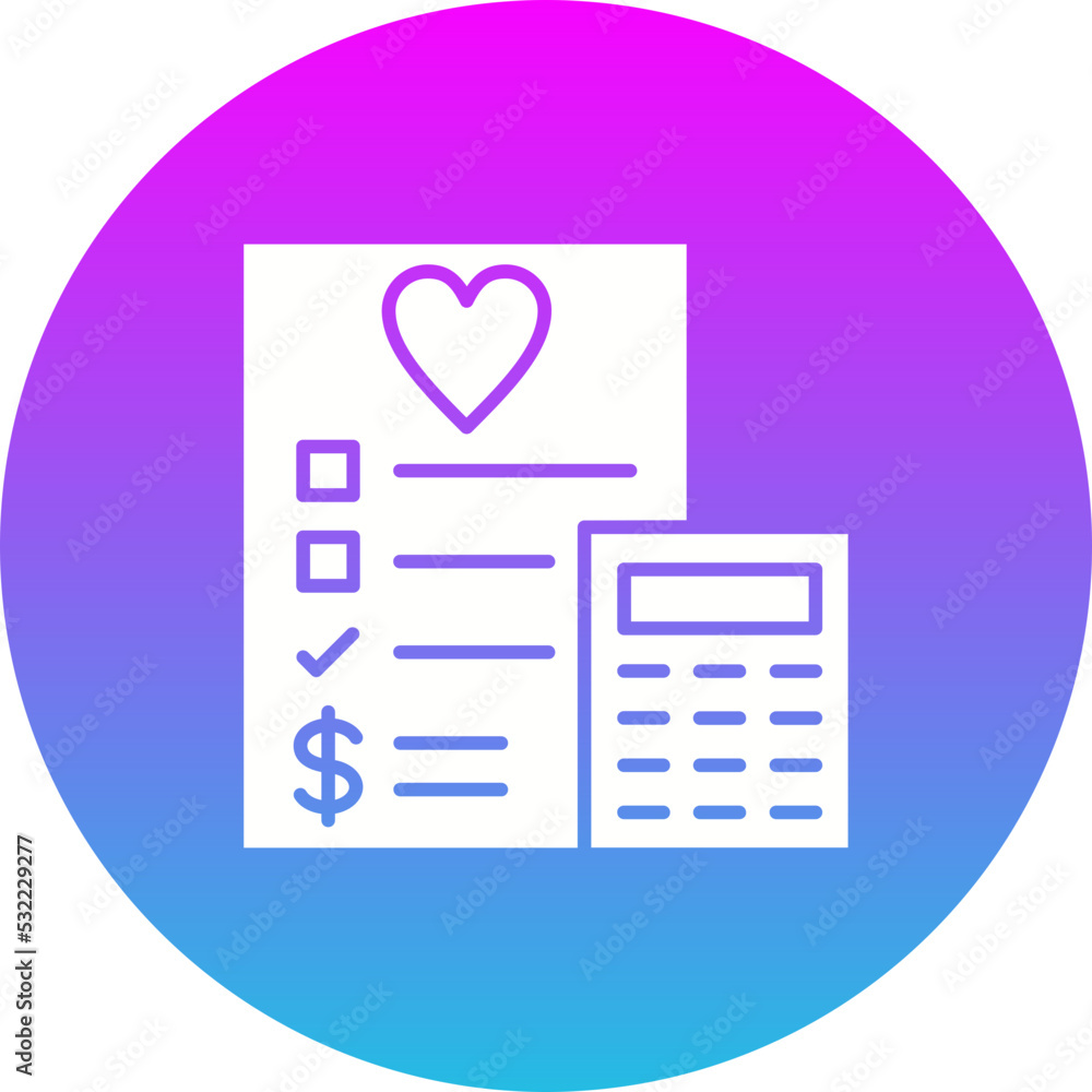 Wedding Cost Gradient Circle Glyph Inverted Icon Wedding Cost Gradient Circle Glyph Inverted Icon