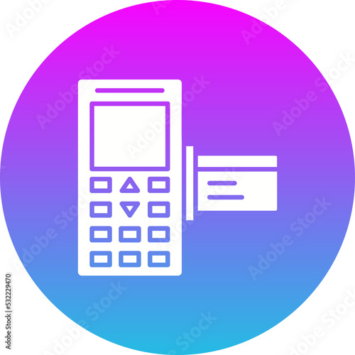 Post Terminal Gradient Circle Glyph Inverted Icon