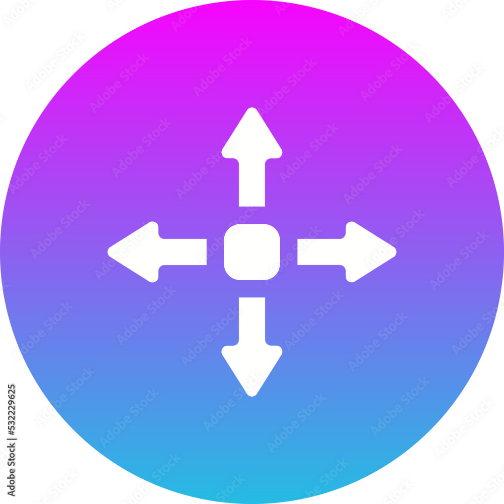 Move Gradient Circle Glyph Inverted Icon Move Gradient Circle Glyph Inverted Icon