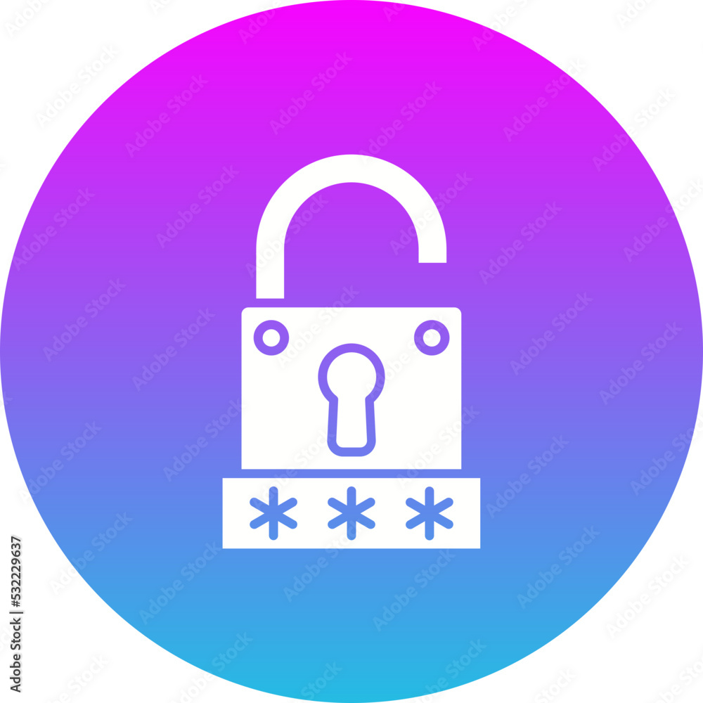 Password Key Gradient Circle Glyph Inverted Icon Password Key Gradient Circle Glyph Inverted Icon