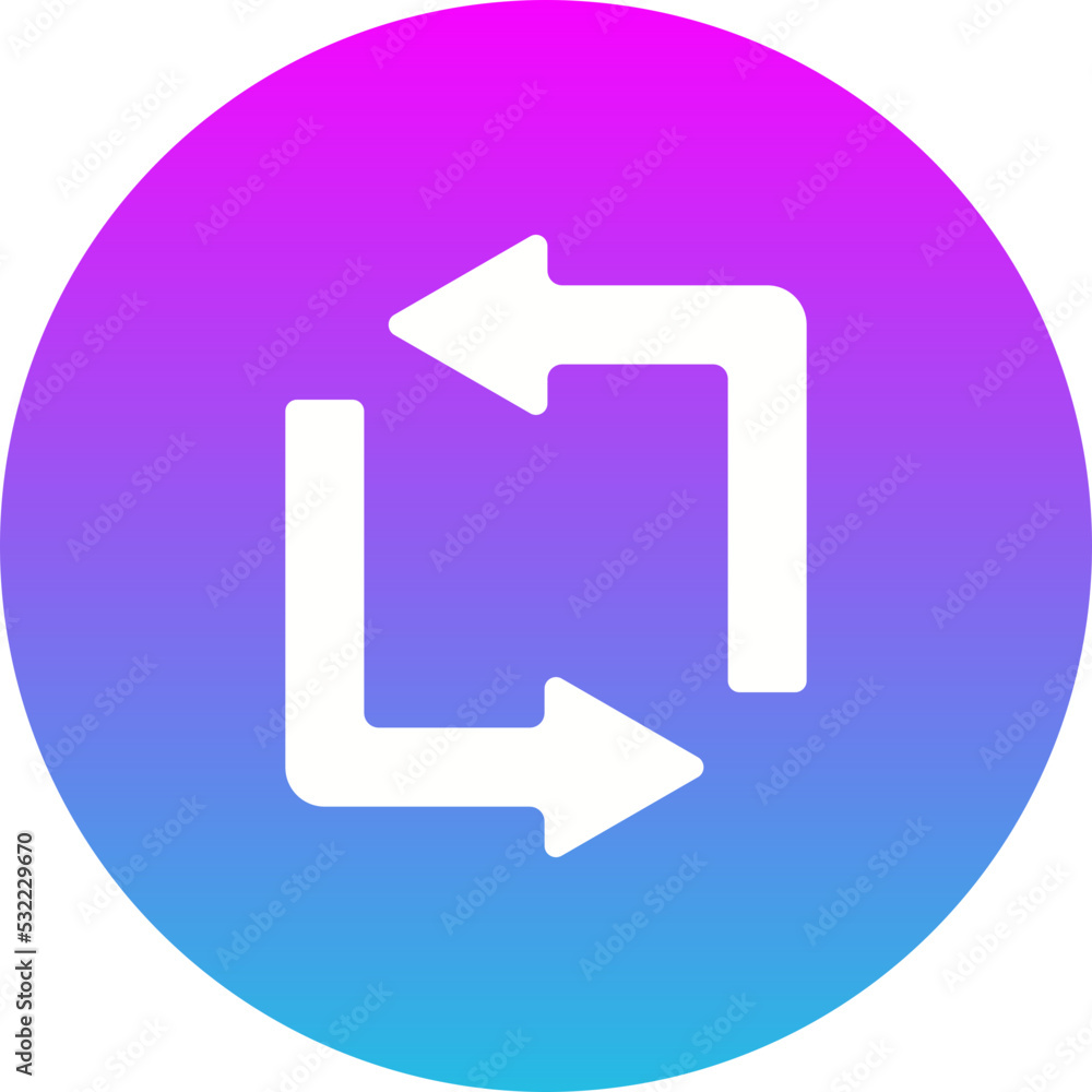 Swap Gradient Circle Glyph Inverted Icon