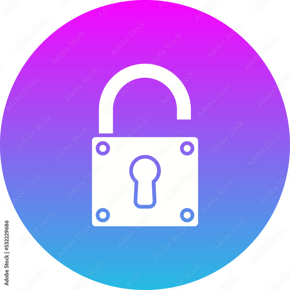 Unlock Gradient Circle Glyph Inverted Icon Unlock Gradient Circle Glyph Inverted Icon