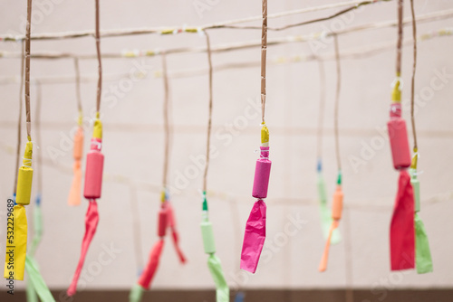 Rockets waiting for the firing of a fireworks display