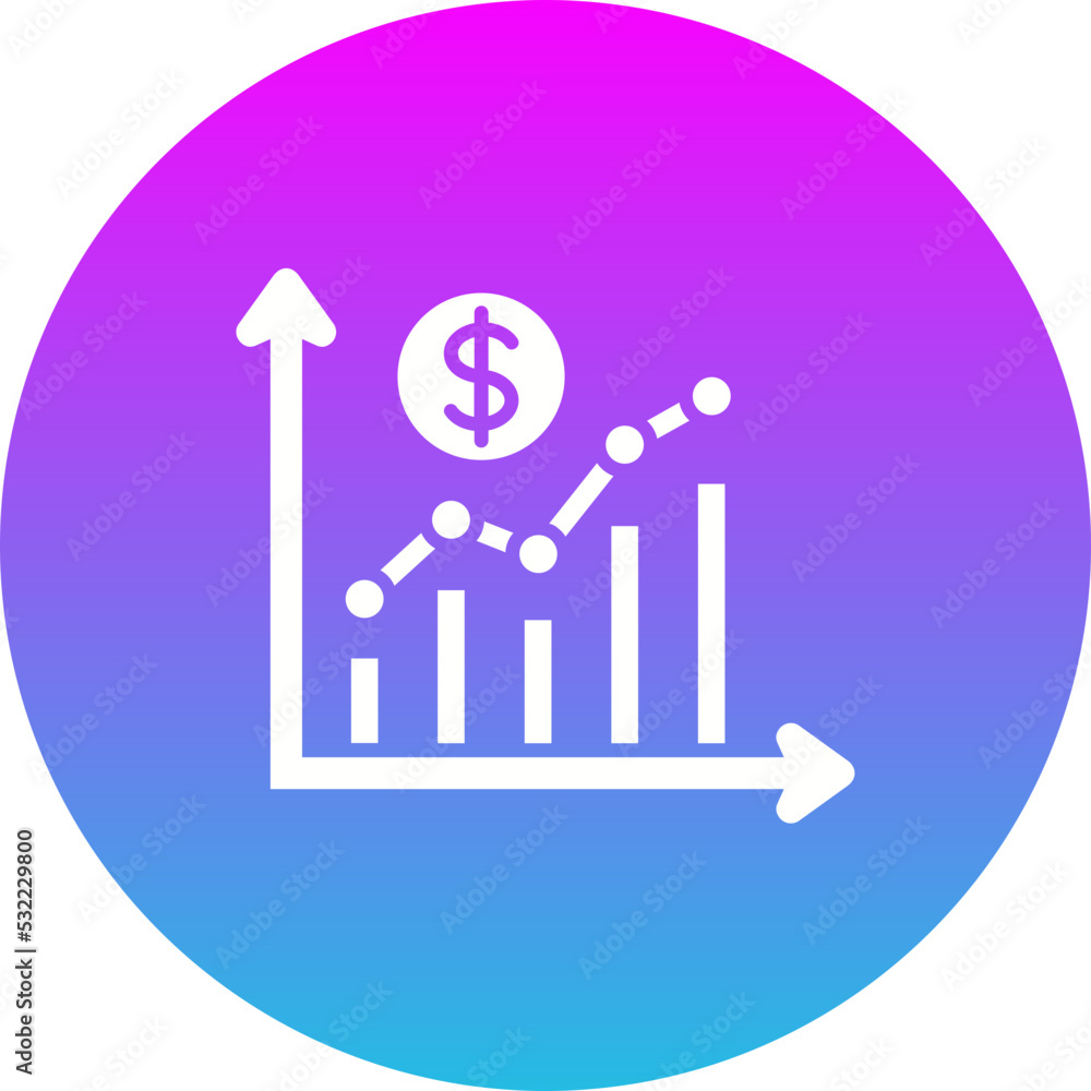 Grow Up Gradient Circle Glyph Inverted Icon Grow Up Gradient Circle Glyph Inverted Icon