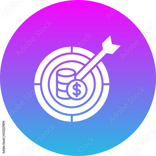 Target Gradient Circle Glyph Inverted Icon