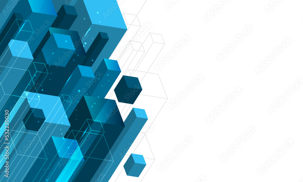 © ftotti1984 - Abstract business vector background with 3D elements and place for your content.