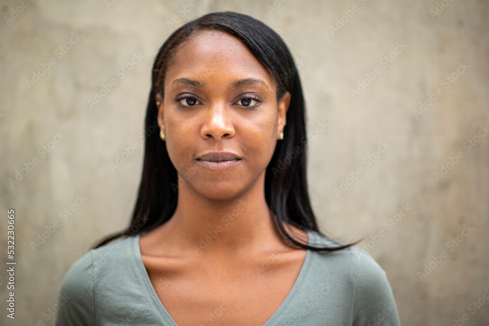 Portrait of serious black woman Portrait of serious black woman