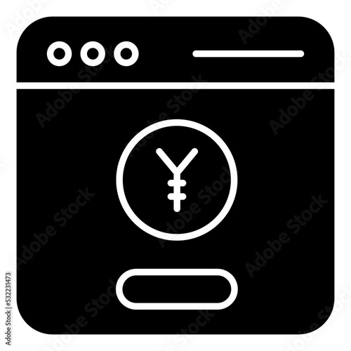 A unique design icon of banking website 