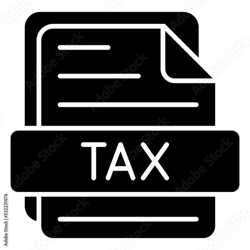 An icon design of tax paper 