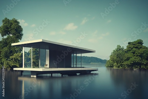 Contemporary home by the water © FrankBoston