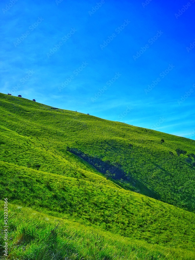 landscape with field and sky merbabu mountain