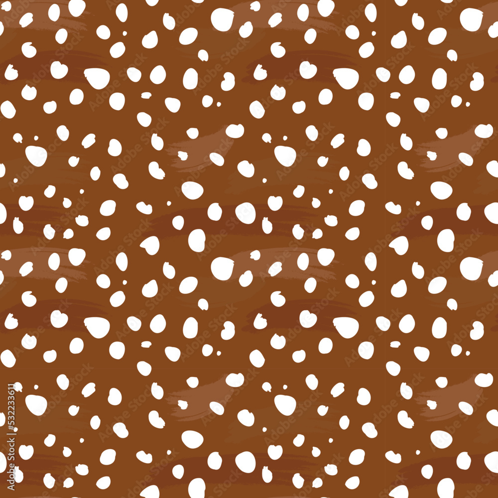 Seamless deer skin background with wool strokes