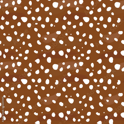 Seamless deer skin background with wool strokes