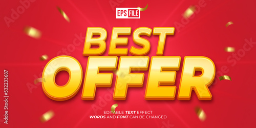 Editable text best offer 3d style editable text effect