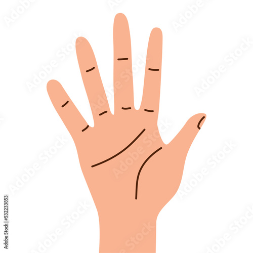 five hand human gesture