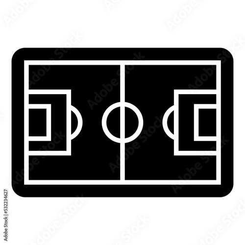 A perfect design icon of hockey pitch