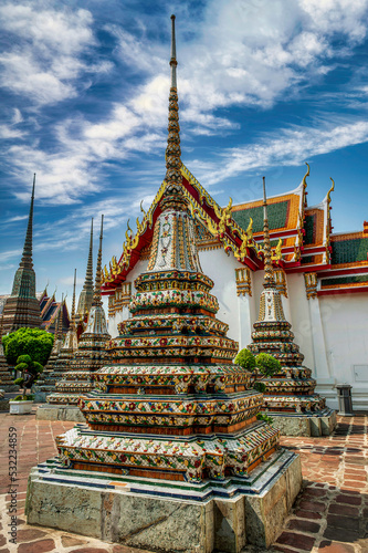 Wat Pho  the temple of the reclining Buddha in Bangkok  Thailand
