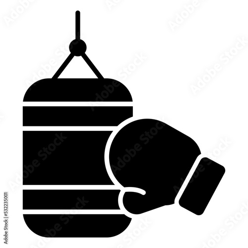 A modern design icon of punching bag