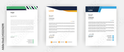 Creative letterhead   Elegant and minimalist style letterhead template design A4 sizes    