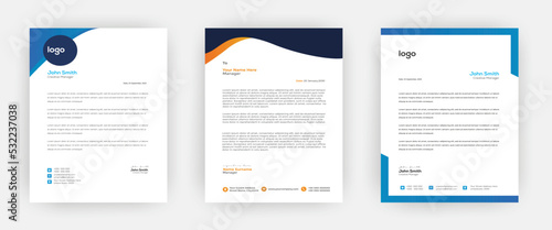 Creative letterhead   Elegant and minimalist style letterhead template design A4 sizes    