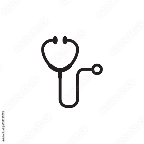Sthetoscope Medical Icon Vector Illustration