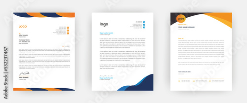 Creative letterhead   Elegant and minimalist style letterhead template design A4 sizes    