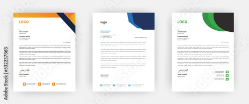 Creative letterhead   Elegant and minimalist style letterhead template design A4 sizes    