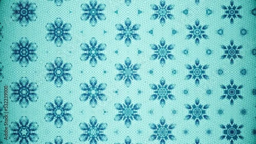 模様が万華鏡のように変化する映像、ループ素材