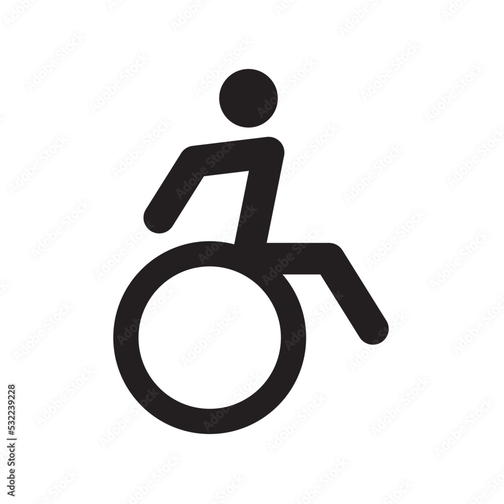 Wheel Chair Icon Vector Illustration Flat Design Style Wheel Chair Icon Vector Illustration Flat Design Style