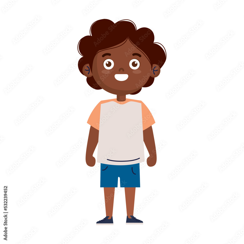 boy afro standing boy afro standing