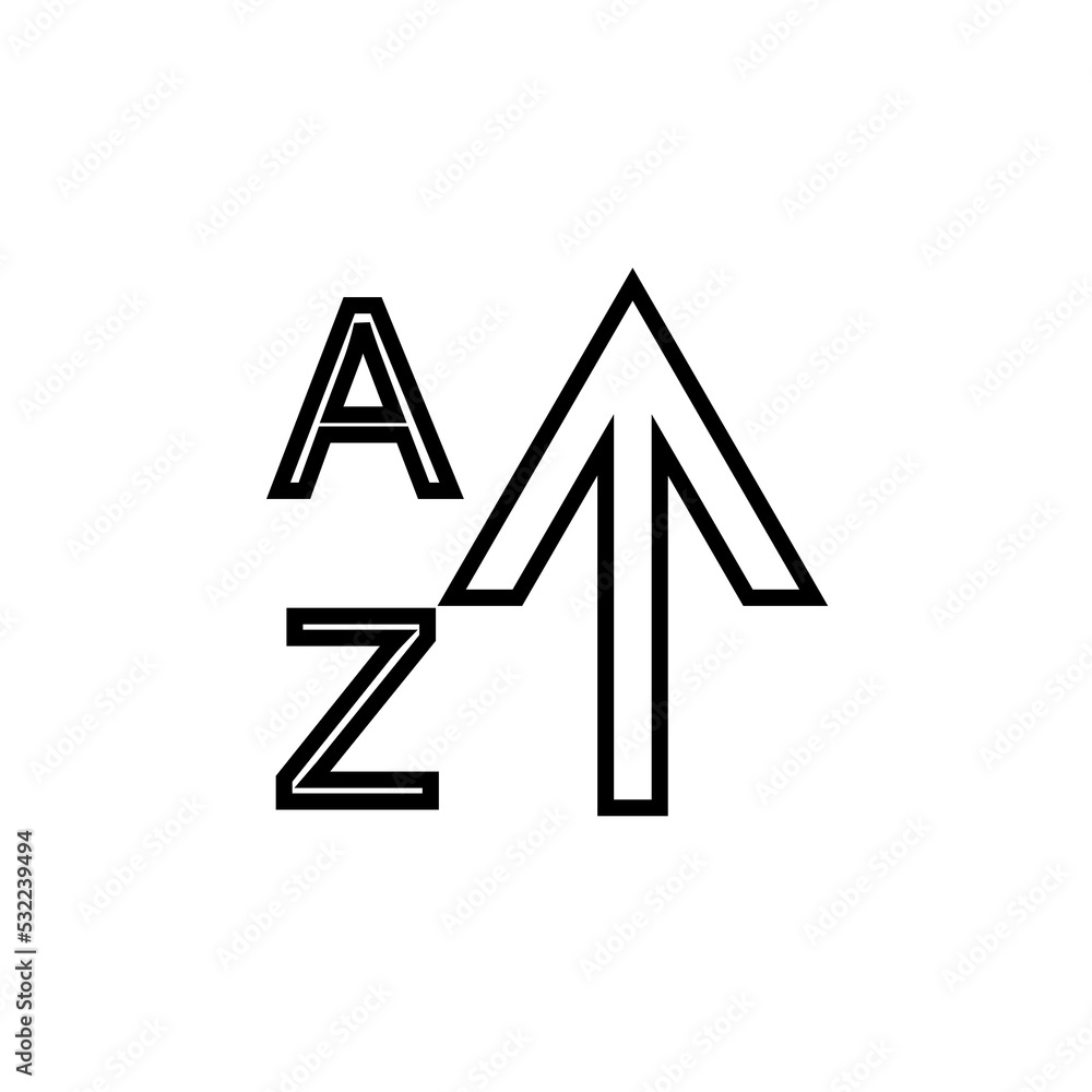 Graphic flat sortir icon for your design and website Graphic flat sortir icon for your design and website