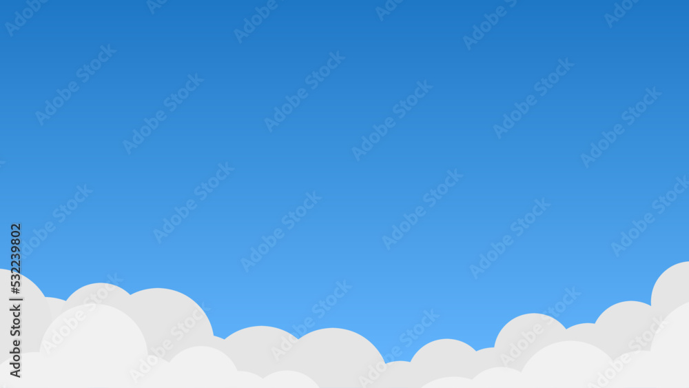 bright blue sky background with white clouds