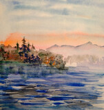 Watercolor landscape.