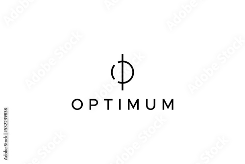 Optimum Letter O Logo Concept Branding Identity. Simple Line Circle Abstract Shape. Business Communication, Technology or Fashion Brand Symbol.