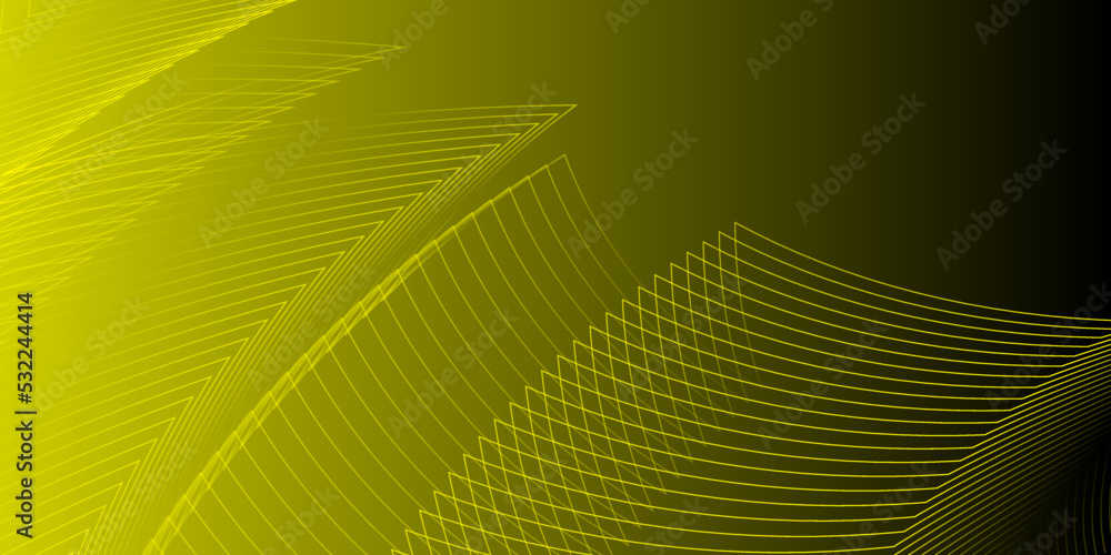 Fototapeta premium Abstract yellow and black background with lines