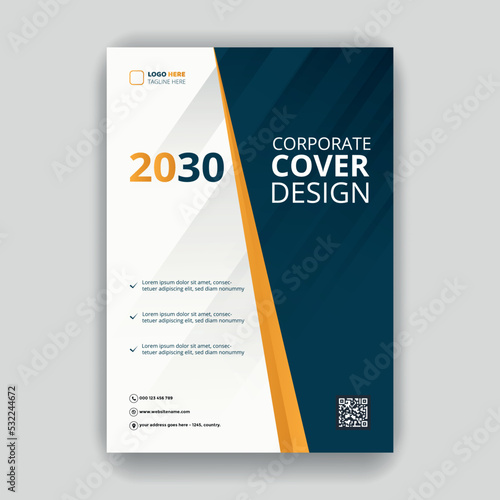 Elegant yellow business annual report template