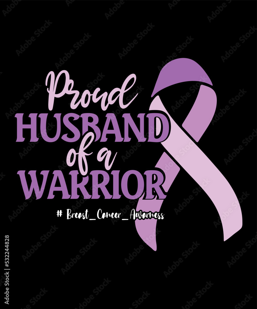 Proud Husband of a Warrior Breast Cancer Awarness Team White and Pink Cancer Ribbon Symbol Motivational Typography Design, Great for Print on Mug, Shirt, Greeting Card etc. Proud Husband of a Warrior Breast Cancer Awarness Team White and Pink Cancer Ribbon Symbol Motivational Typography Design, Great for Print on Mug, Shirt, Greeting Card etc.