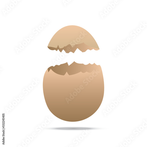 broken chicken egg design vector illustration