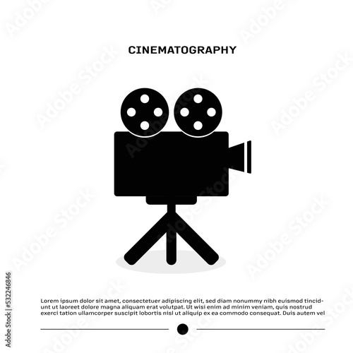 Retro cinema projector vector illustration