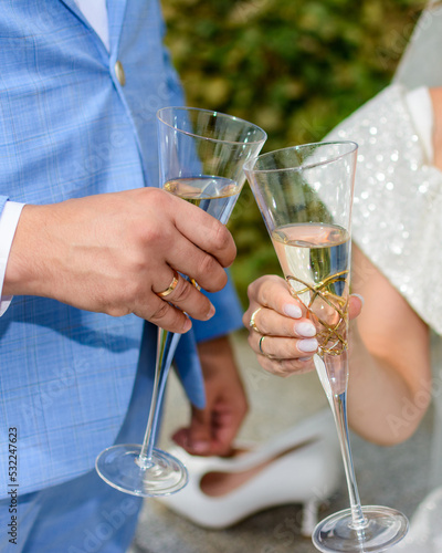 two glasses of champagne