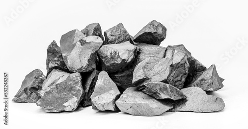 iron ore, rocks from which metallic iron can be obtained, iron extracted from magnetite, hematite or siderite. raw material for the metallurgical industry photo