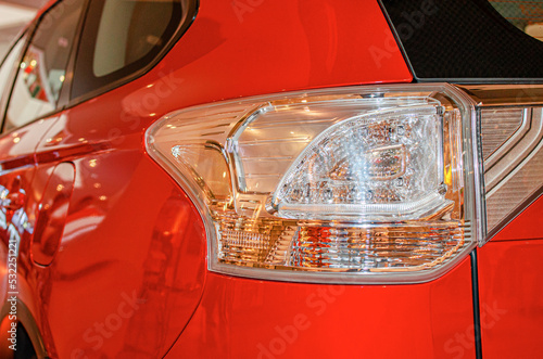 Fototapeta Rear light of a car close-up.