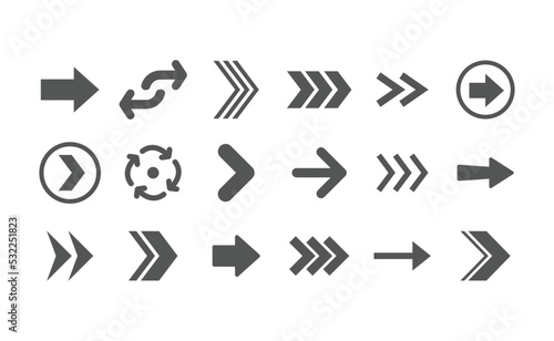 Arrows set. Arrow pictogram icon collection.