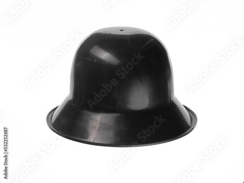 black base for hats isolated on white background